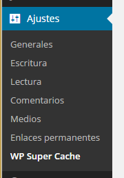 ajustes-wp-super-cache
