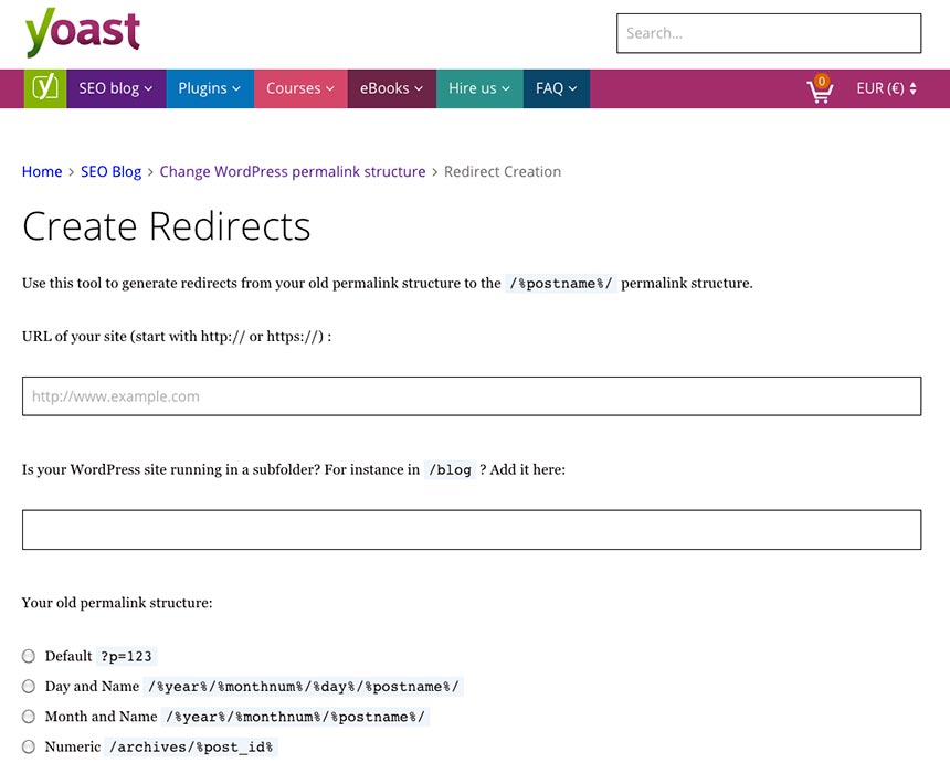 yoast-generate-htaccess-permalinks