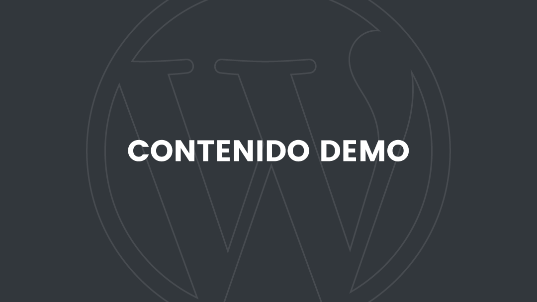 WordPress contenido demo